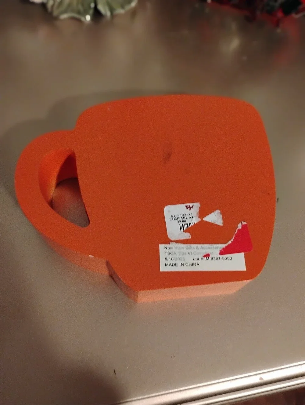 Pumpkin Spice Decorative Mug Sign - Orange